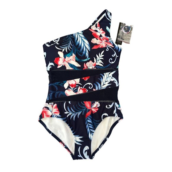 CARMEN MARC VALVO Floral Mesh Maritime Swimsuit Sz 8 NEW - Picture 3 of 6